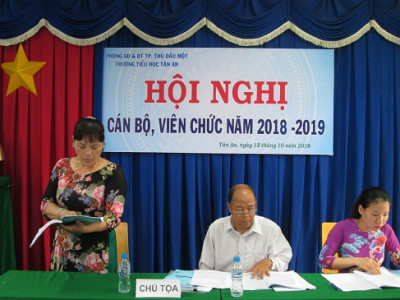 Ngày 13/10/2018, công đoàn trường TH Tân An tổ chức Hội nghị cán bộ viên chức năm 2018-2019.
