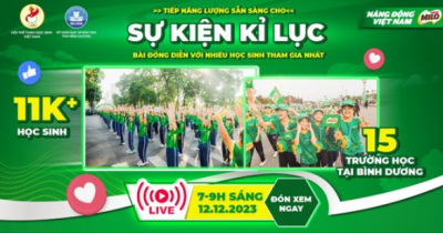 15 trường tiểu học tại Bình Dương thực hiện đồng diễn bài thể dục giữa giờ