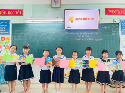 Tiết học STEM "Khung cửa sổ - Kể chuyện ngày đêm" tại lớp 1.4 trường Tiểu học Tân An