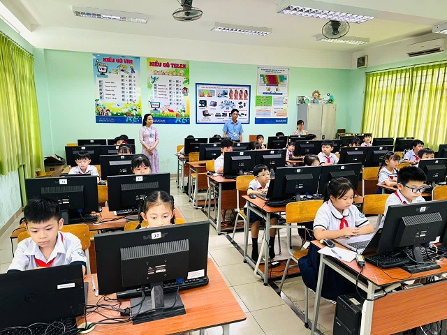 Học sinh lớp 3 Trường Tiểu học Tân An tham gia đánh giá năng lực năm học 2025–2026.